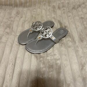 Tory Burch Miller Sandal Silver Women’s Size 8.5